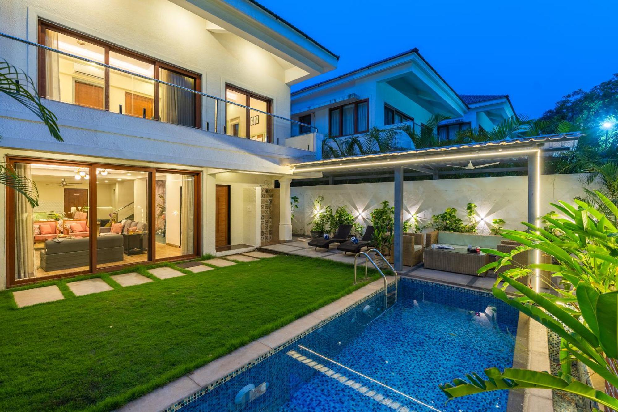 Elivaas 3 Bhk With Pvt Pool - Azalea Villa Siolim Buitenkant foto